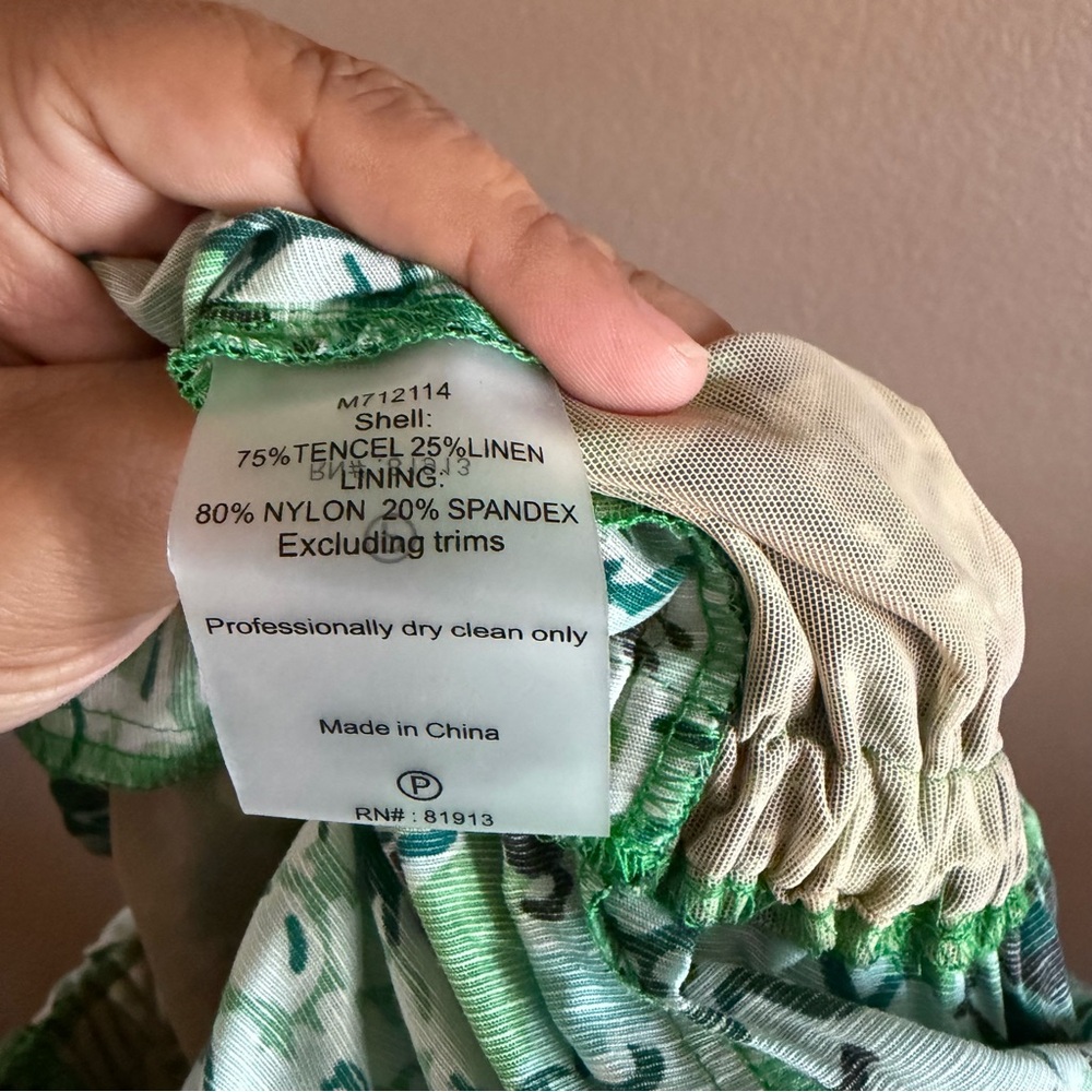 Anthropologie Plenty Green Python Print Romper wi… - image 11